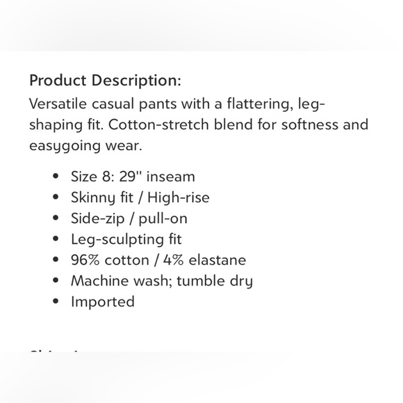 NWOT! Joules black Hepworth high rise skinny pants - Picture 5 of 6